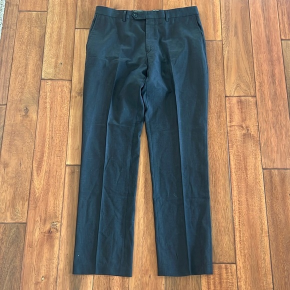 SUPER 150'S CESSILSTRONA MENS ITALIAN WOOL DRESS PANTS FLAT FRONT Size 34 - Picture 1 of 6